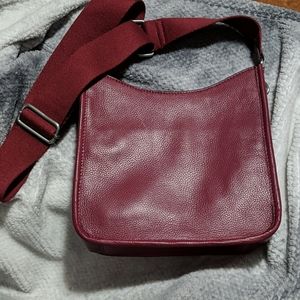 J Jill leather maroon crossbody bag